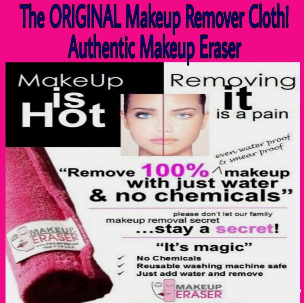 ORIGINAL make-up eraser! Remove ALL makeup w H2O. Reusable 100x Machine Washable